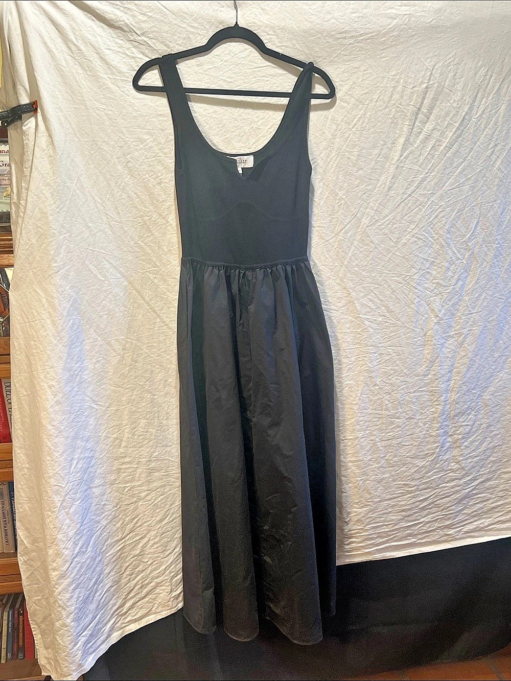 Derek Lam 10 Crosby Moon Bolero Mixed Media Dress Black Medium